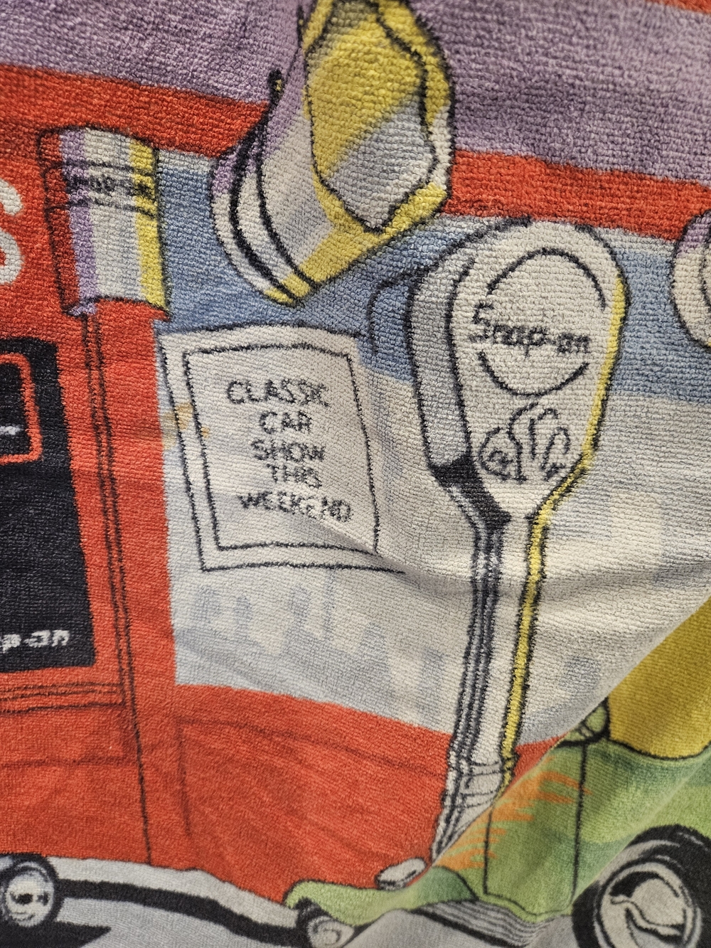 Snap On Tools Beach Towel Flank Drive In 58x32” 1990s Collector Item Cotton - Picture 9 of 10
